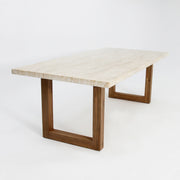 Veltis Albenga 7pc Travertine Dining Setting